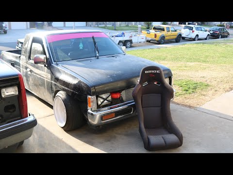 BUCKET SEAT INSTALL ON THE D21 DRIFT TRUCK