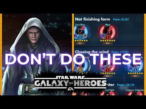 5 BIGGEST Galactic Legend Farming Mistakes to Avoid in SWGOH