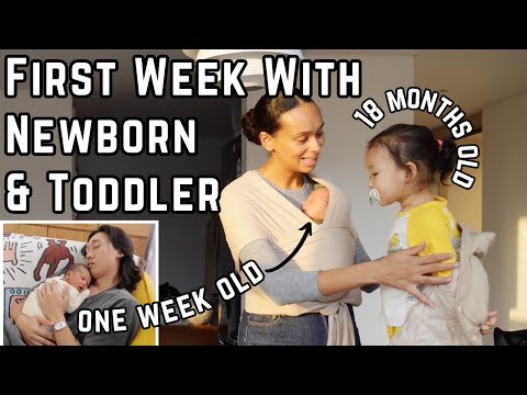 One Week Postpartum // First Week with a Newborn RECAP // How is Toddler Adjusting to Baby Brother