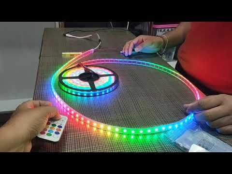 Ws2812b RGB LED STRIP.Rf 21key controller 300led 5 meter led@Nareshrobodrone