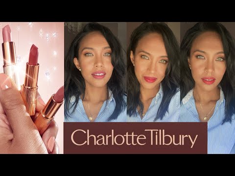 Charlotte Tilbury Swatches: Summer Lipsticks on TAN SKIN!