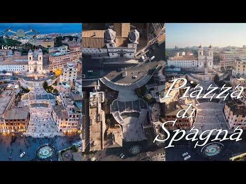 Piazza di Spagna -  Spanish Steps - Roma Drone 4K