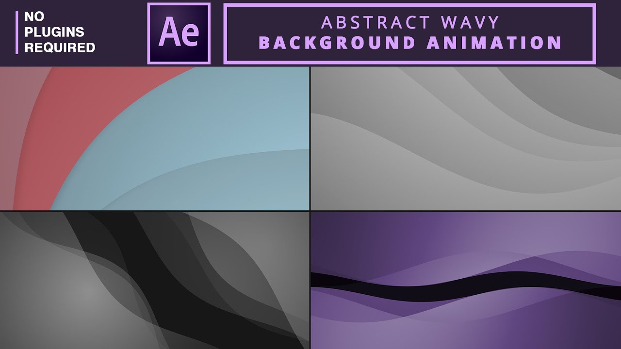 Abstract Wavy Background Animations in AE | After Effects Tutorial