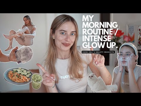 My Morning Routine Using 𝐎𝐍𝐋𝐘 K-Beauty Products ₊˚⊹♡ A Very Intense Glow-Up...