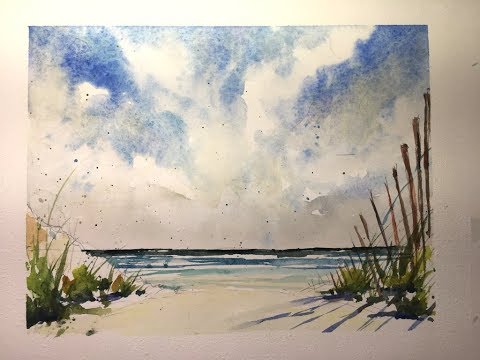 Painting a Beach & Ocean Scene in Watercolor- with Chris Petri