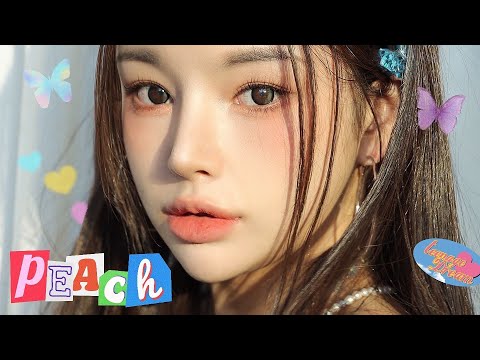 sub) MZ 그 잡채❤‍🔥요즘 대세 뉴진스st 복숭아 수채화 메이크업 🍑(봄웜이면 환장할.) | 데이지크 피치스퀴즈