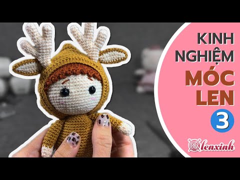 Kinh Nghiệm Móc Len #3 [Mới] - May Ráp - Thêu Mắt Mũi - Gắn Mắt Độn Gòn