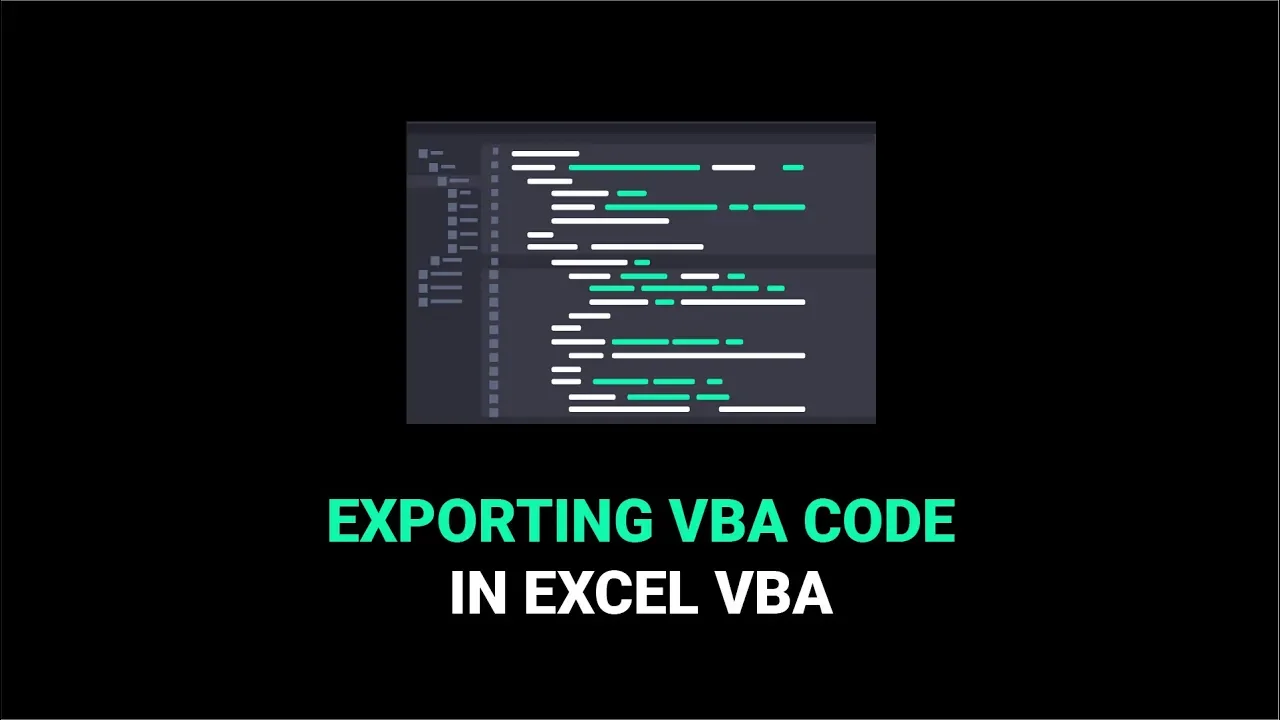 How to Export Macros Using VBA