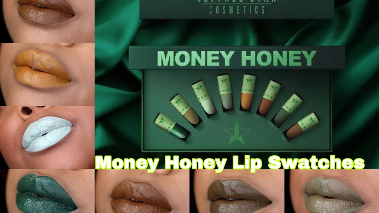 JEFFREE STAR COSMETICS MONEY HONEY LIPSTICK BUNDLE SWATCHES| BLOOD MONEY COLLECTION