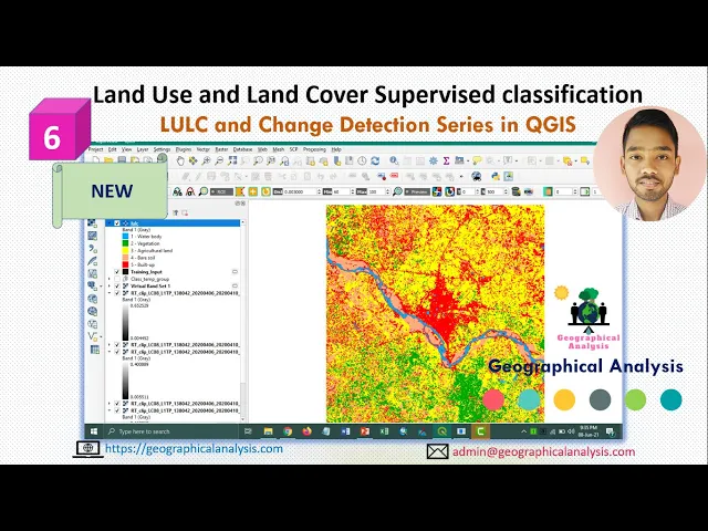 Land Use and Land Cover Supervised classification in QGIS Semi Automatic Classification سی وید