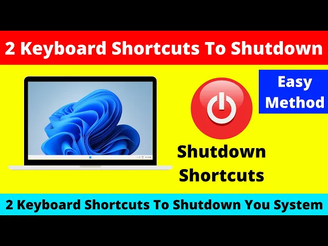 2 Keyboard Shortcuts To Shutdown Windows 11 | Shutdown or Turn off ...