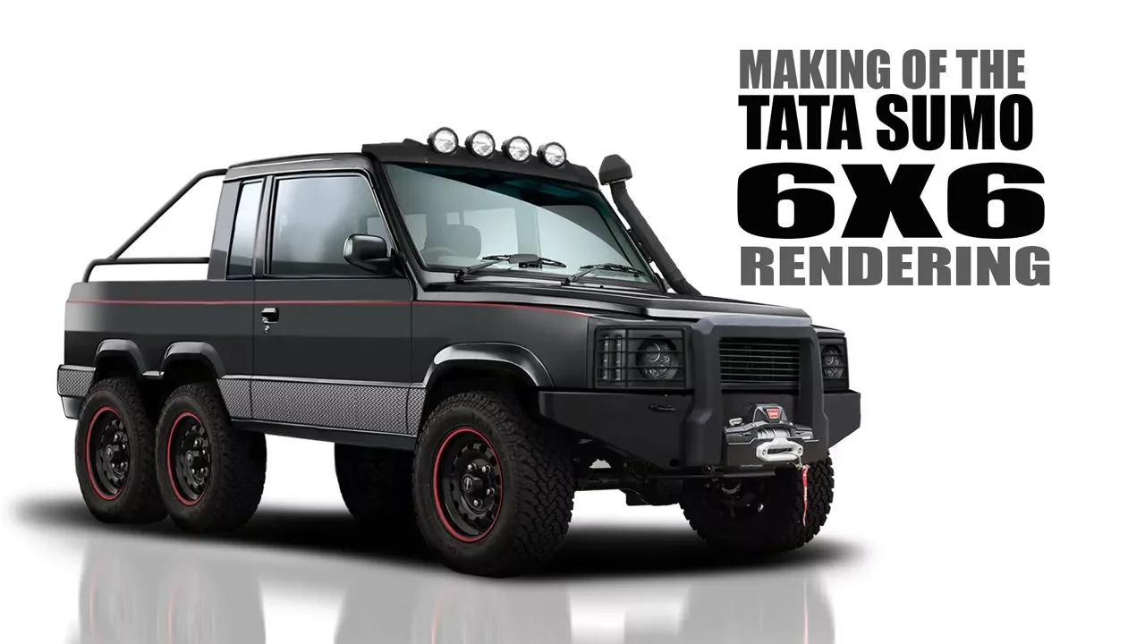 Tata Sumo Modified to a 6X6 Monster Truck - Rendering | SRK Designs