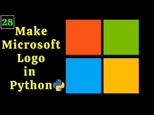 Make Microsoft Logo in Python Turtle Library | Python Turtle Graphics ...