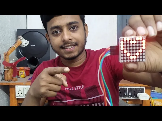 8x8 Dot Matrix Display Heart With Arduino Uno سی وید 7171